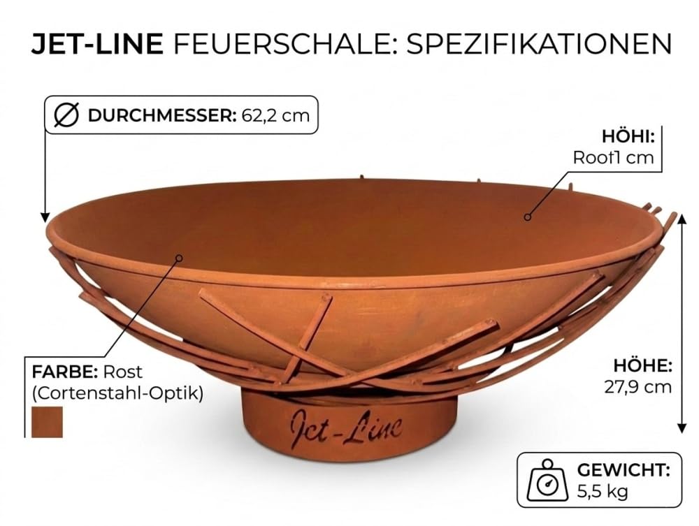 jet-line-feuerschale-doha-rostoptik-62-cm-metall image 3