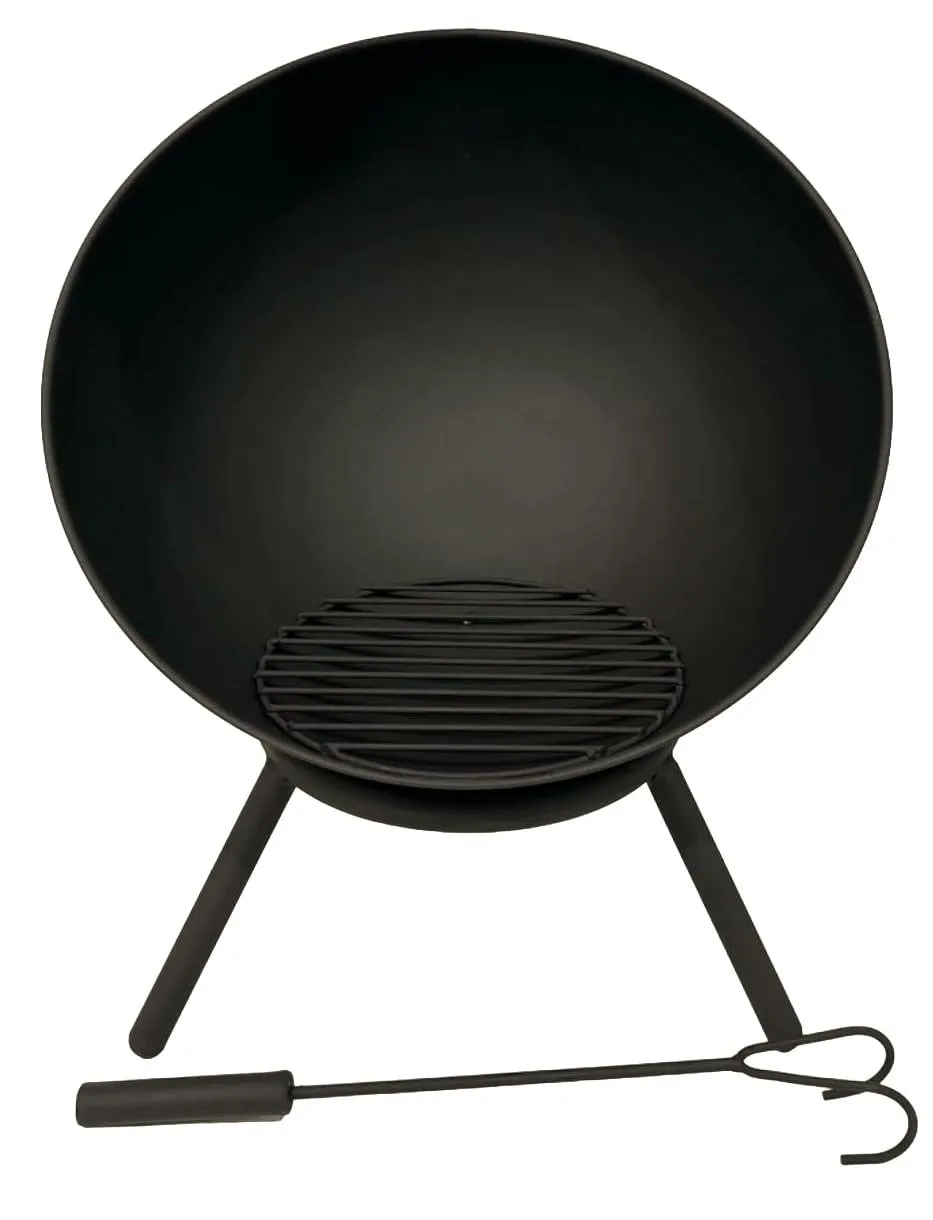 jet-line-feuerschale-apacho-schwarz-60-cm-stahl-mit-3-bein-st-nder image 1