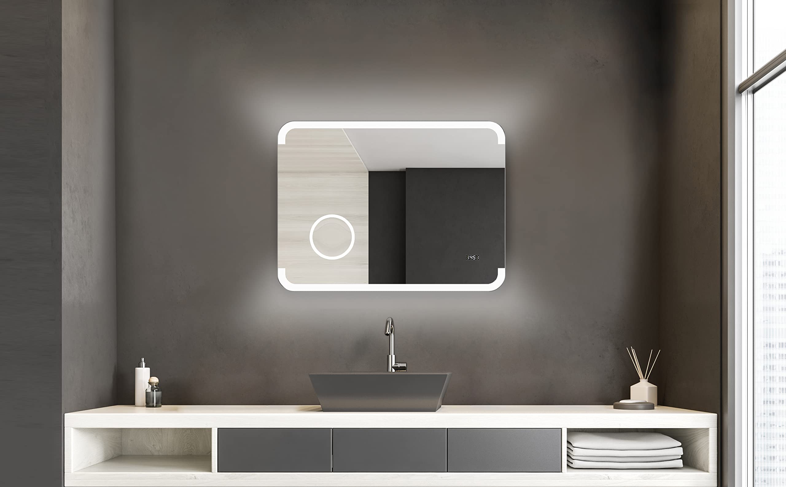 talos-harmony-led-badspiegel-80x60-cm-mit-uhr-und-kosmetikspiegel image 6
