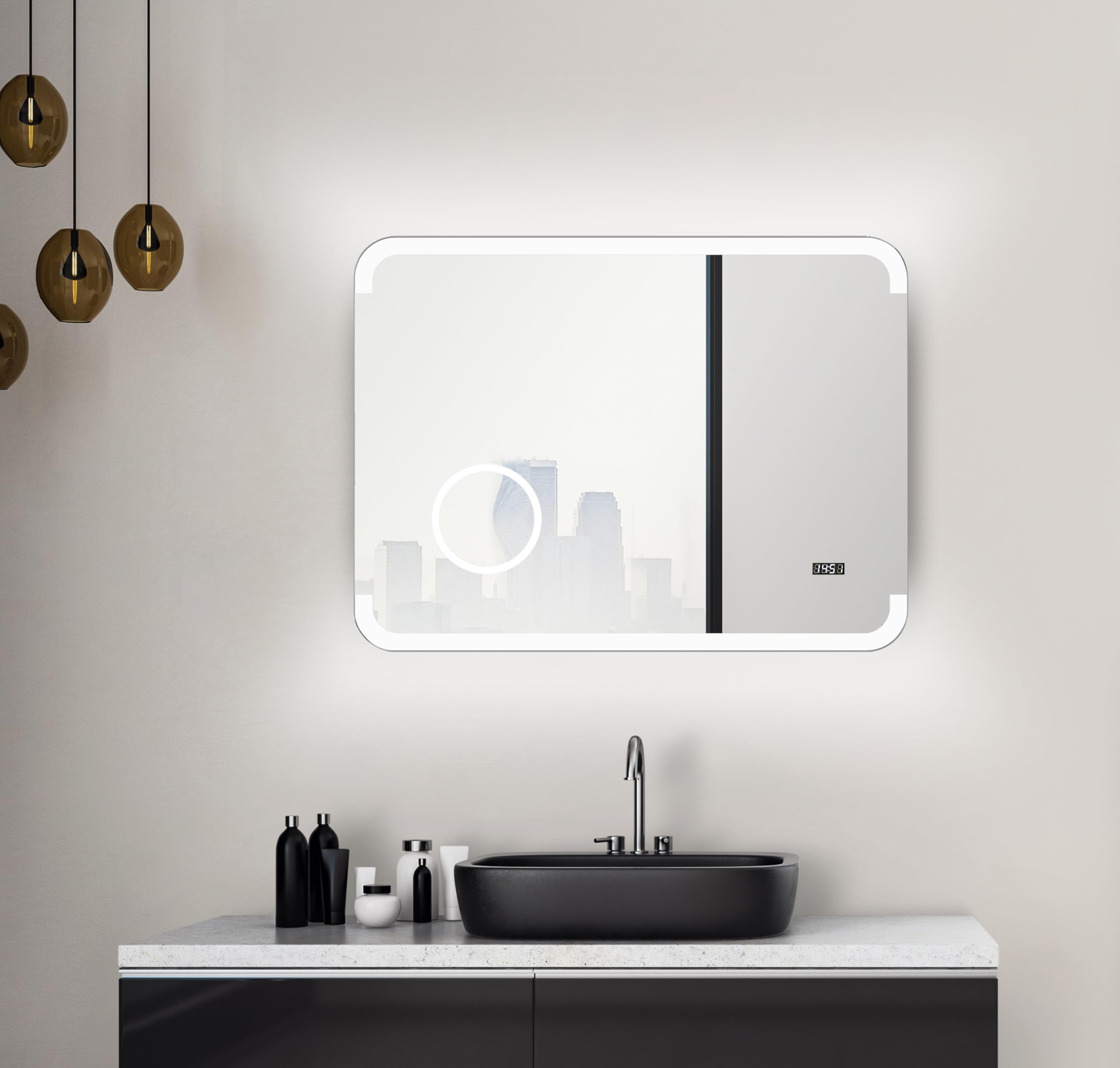 talos-harmony-led-badspiegel-80x60-cm-mit-uhr-und-kosmetikspiegel image 4