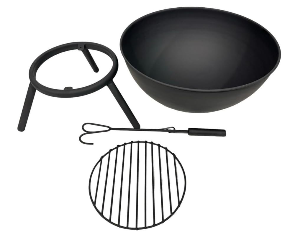 jet-line-feuerschale-apacho-schwarz-60-cm-stahl-mit-3-bein-st-nder image 3