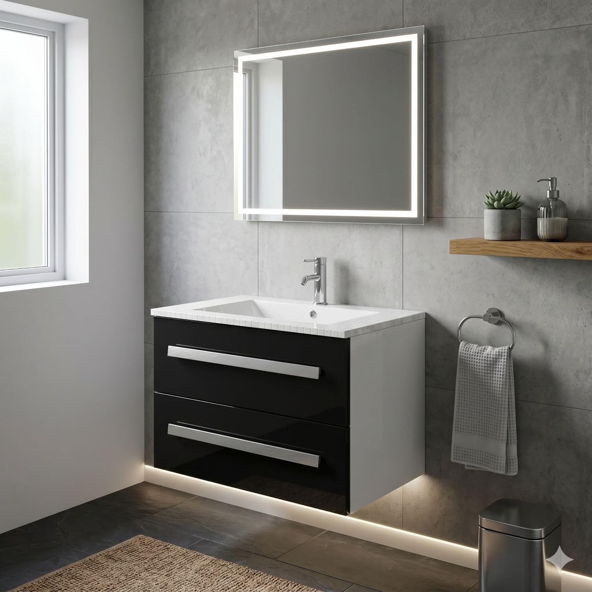 jet-line-arosa-ii-badset-59-cm-grau-hochglanz-mit-keramik-waschbecken image 8