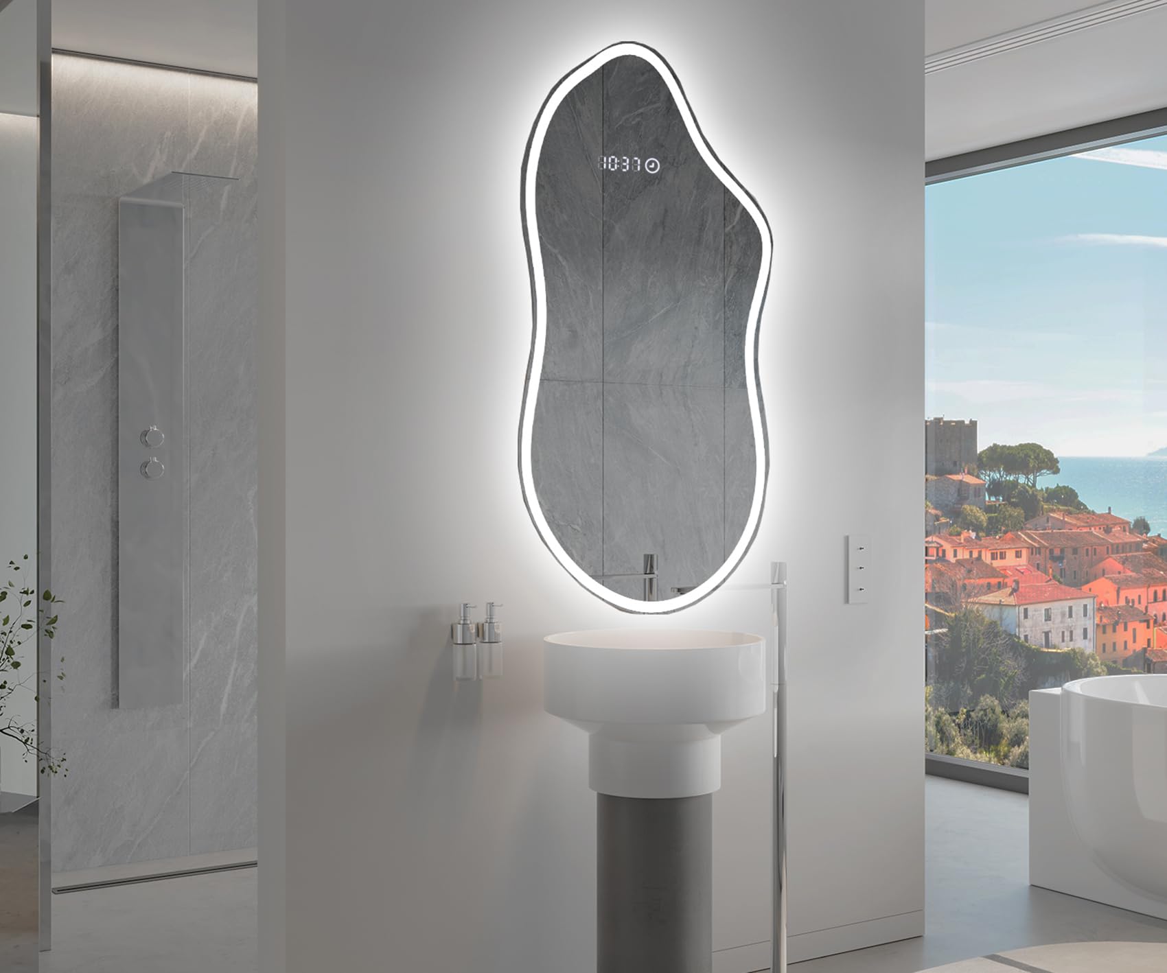 artforma-fas222-led-badspiegel-asymmetrisch-54x94-cm-rahmenlos image 1
