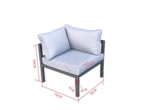 jet-line-gartenlounge-rhodos-zweisitzer-alu-sofa-outdoor-schwarz-grau image 4