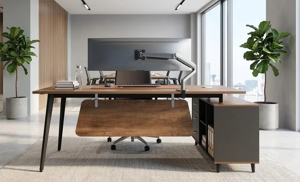 jet-line-san-paulo-2m-winkelschreibtisch-mit-sideboard-chefschreibtisch-nussbaum image 1