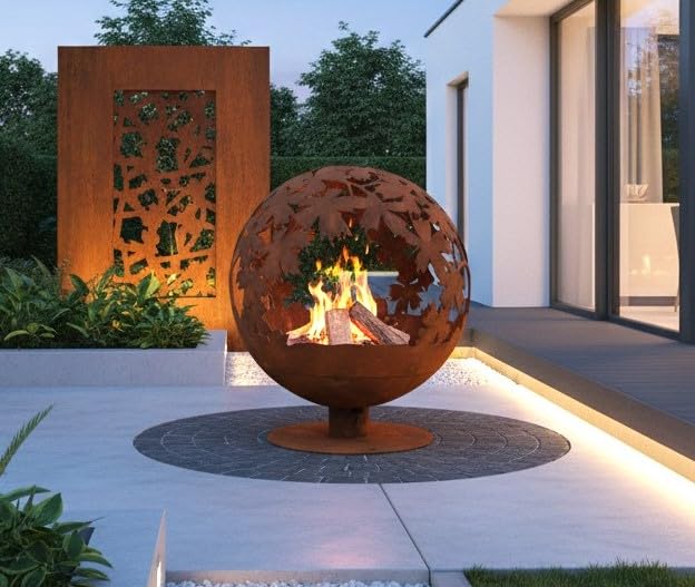 jet-line-world-firebowl-kugel-feuerstelle-rostoptik-bl-tter-58-x-58-x-66-cm-stah image 7