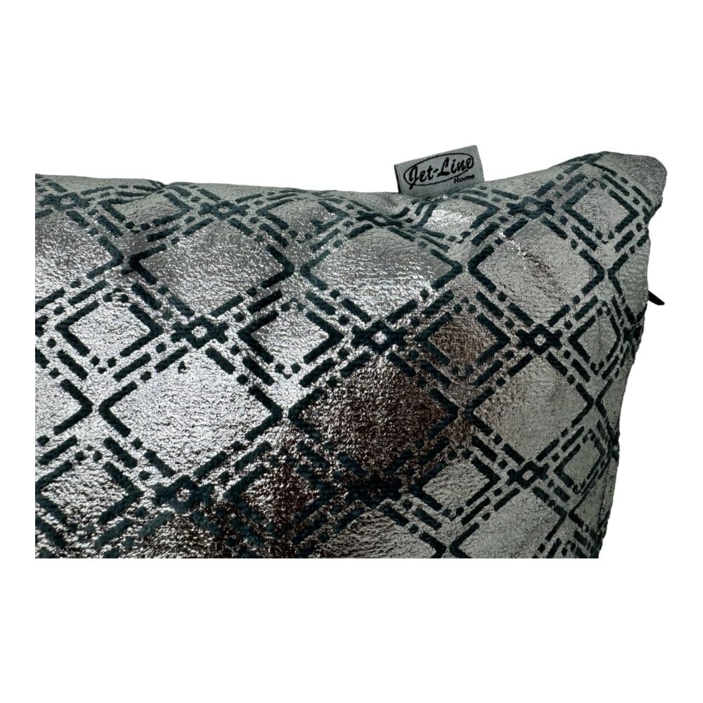 jet-line-raute-deko-kissen-set-2er-40x40-cm-silber-100-baumwolle-inkl-f-llung image 4