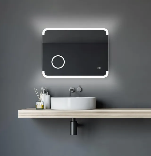 talos-harmony-led-badspiegel-80x60-cm-mit-uhr-und-kosmetikspiegel image 1