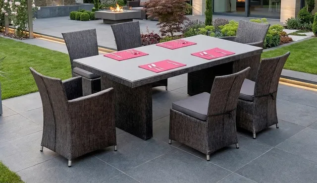 jet-line-r-gen-dining-set-gartenm-bel-set-1-tisch-6-st-hle-inkl-kissen image 1