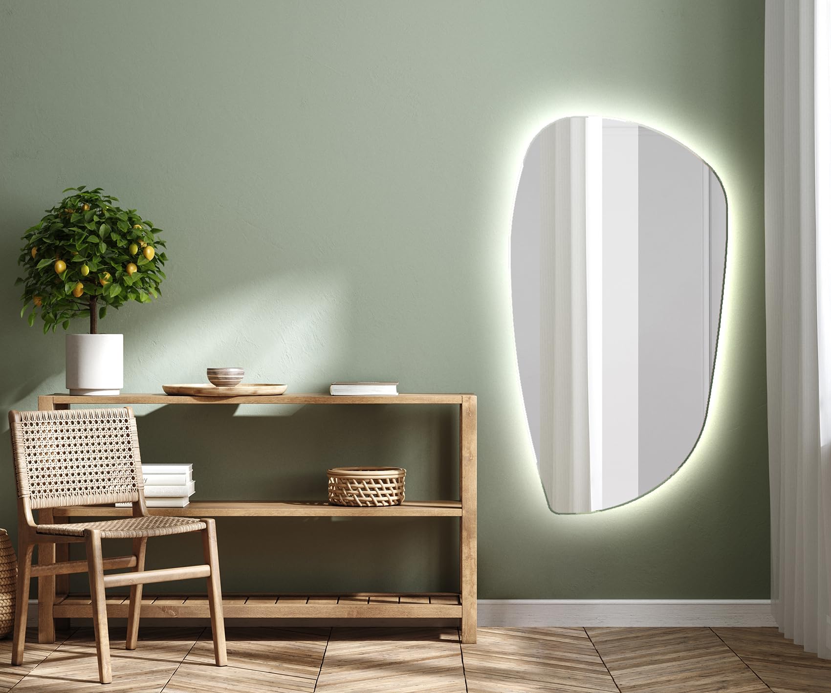 artforma-ppi221-led-badspiegel-84x154-cm-asymmetrisch-ohne-rahmen image 1