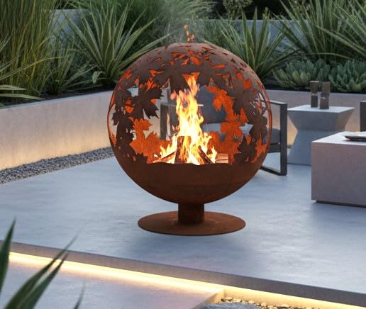 jet-line-world-firebowl-kugel-feuerstelle-rostoptik-bl-tter-58-x-58-x-66-cm-stah image 8