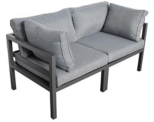 jet-line-gartenlounge-rhodos-zweisitzer-alu-sofa-outdoor-schwarz-grau image 5