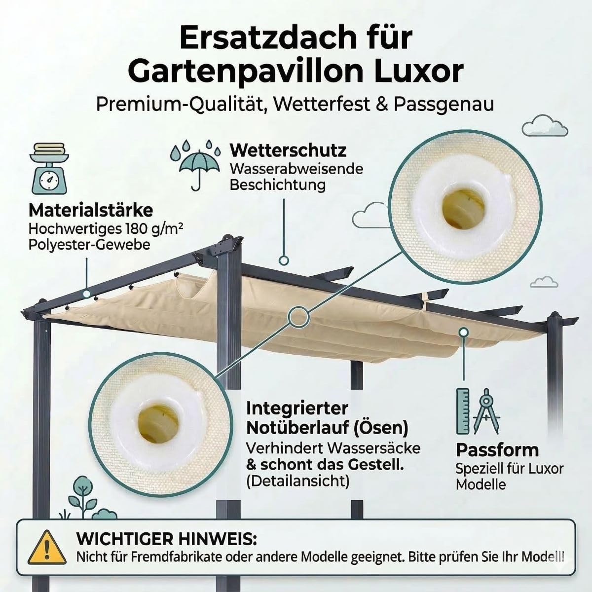 jet-line-ersatzdach-f-r-pavillon-luxor-4x3-m-beige image 2