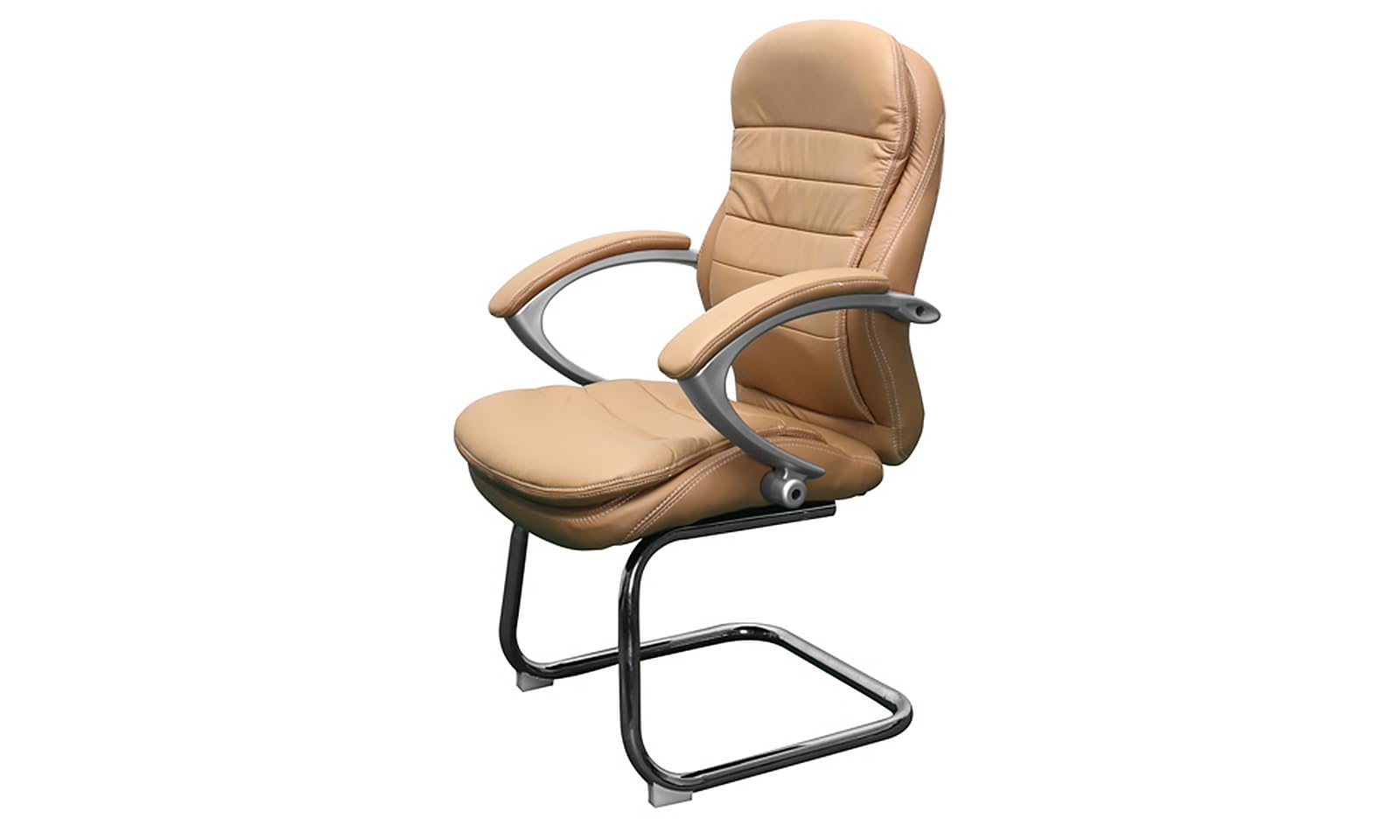 jet-line-besprechungsstuhl-bergamo-echtleder-beige-freischwinger image 3