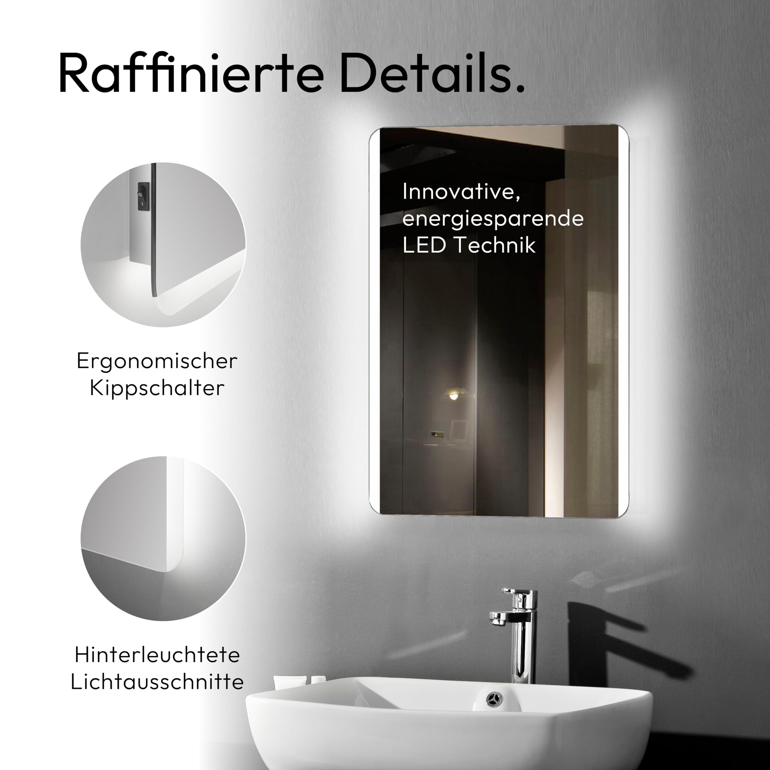 talos-badspiegel-chic-50-x-70-cm-badezimmerspiegel-mit-beleuchtung-hinterleuchte image 3