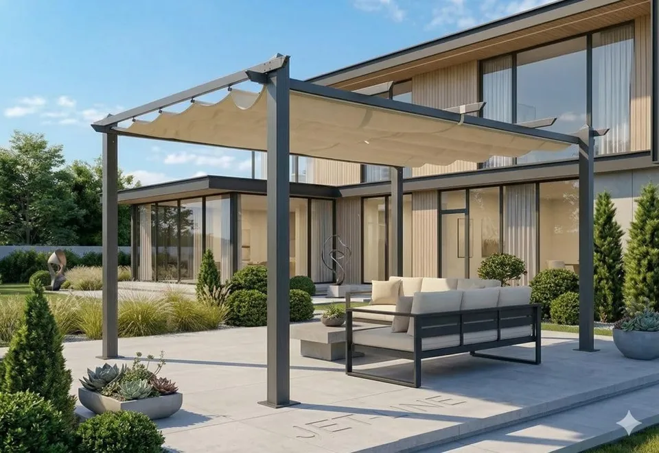 jet-line-luxor-alu-pavillon-pergola-4x3-m-anthrazit-beige image 1