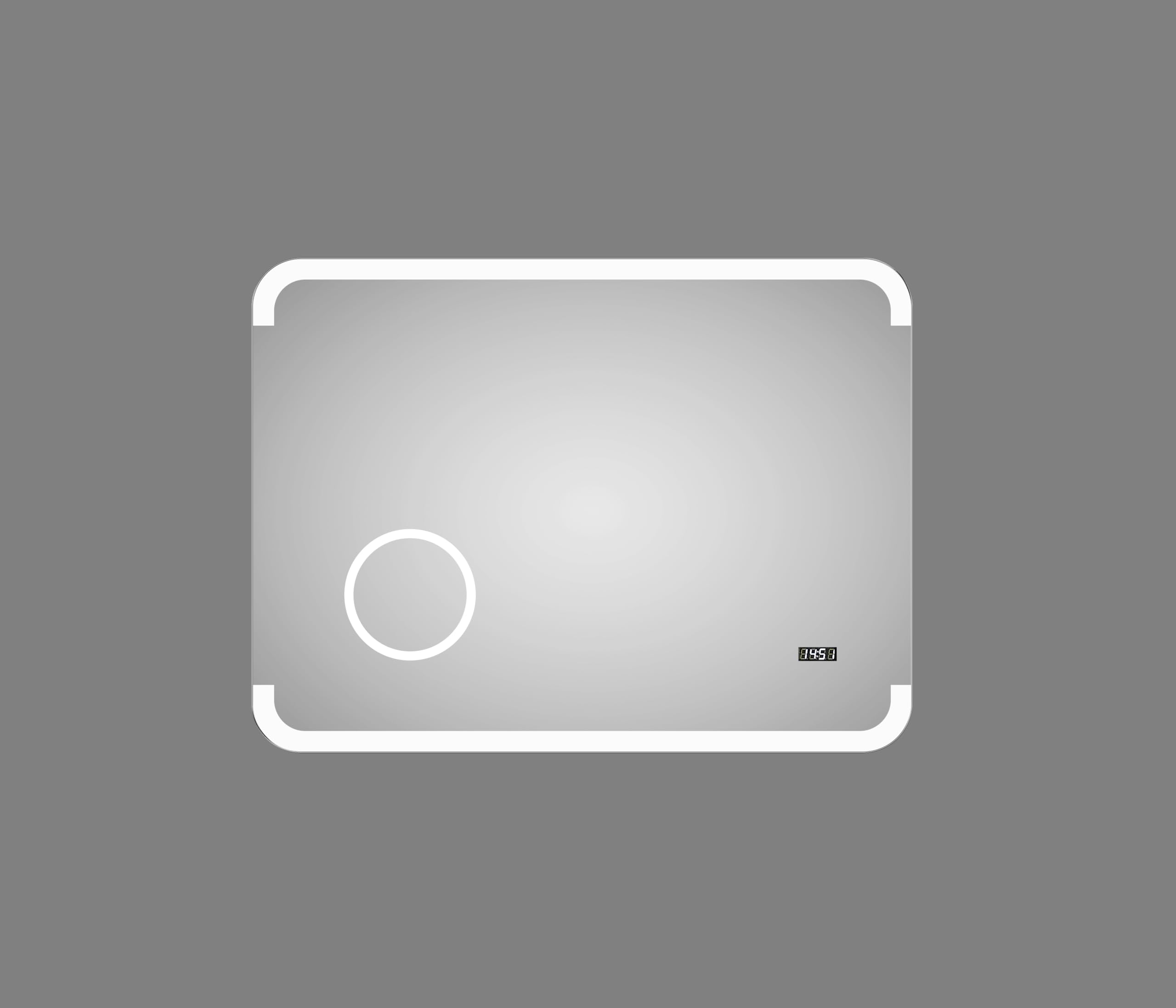 talos-harmony-led-badspiegel-80x60-cm-mit-uhr-und-kosmetikspiegel image 2