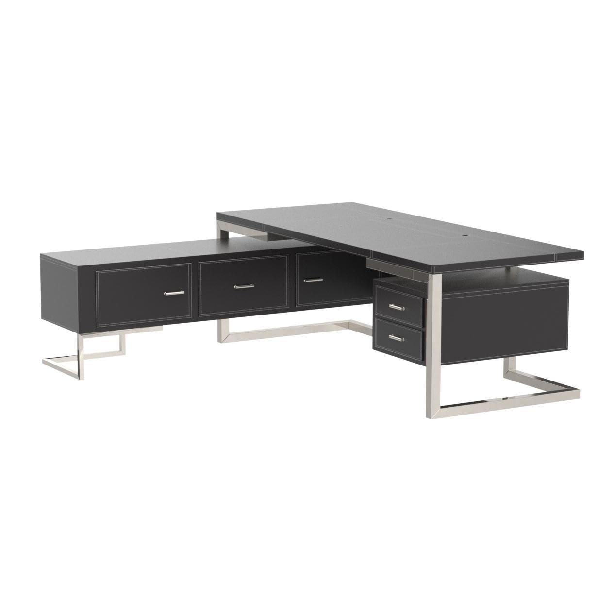 jet-line-chefschreibtisch-venedig-links-schwarz-2-2m image 3