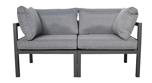 jet-line-gartenlounge-rhodos-zweisitzer-alu-sofa-outdoor-schwarz-grau image 3