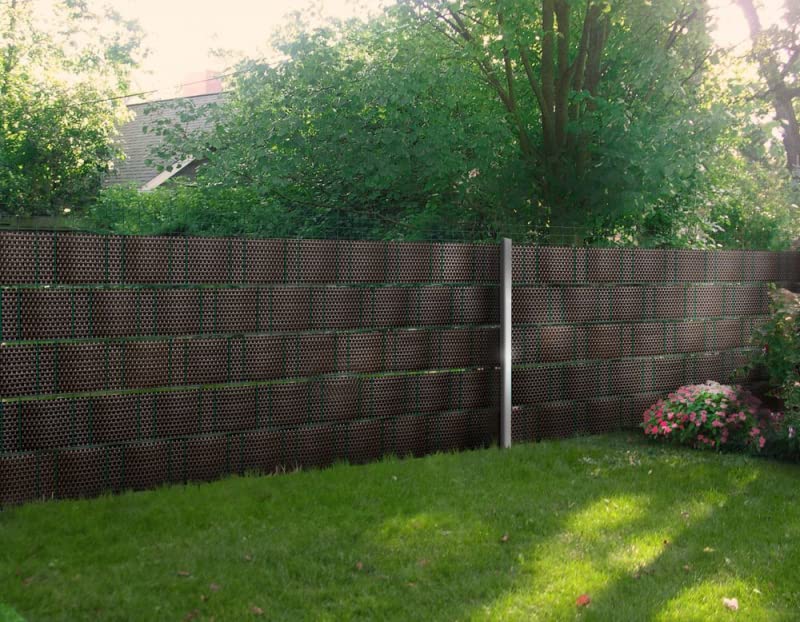 jet-line-premium-polyrattan-zaunstreifen-255-x-19-cm-dunkelbraun image 2
