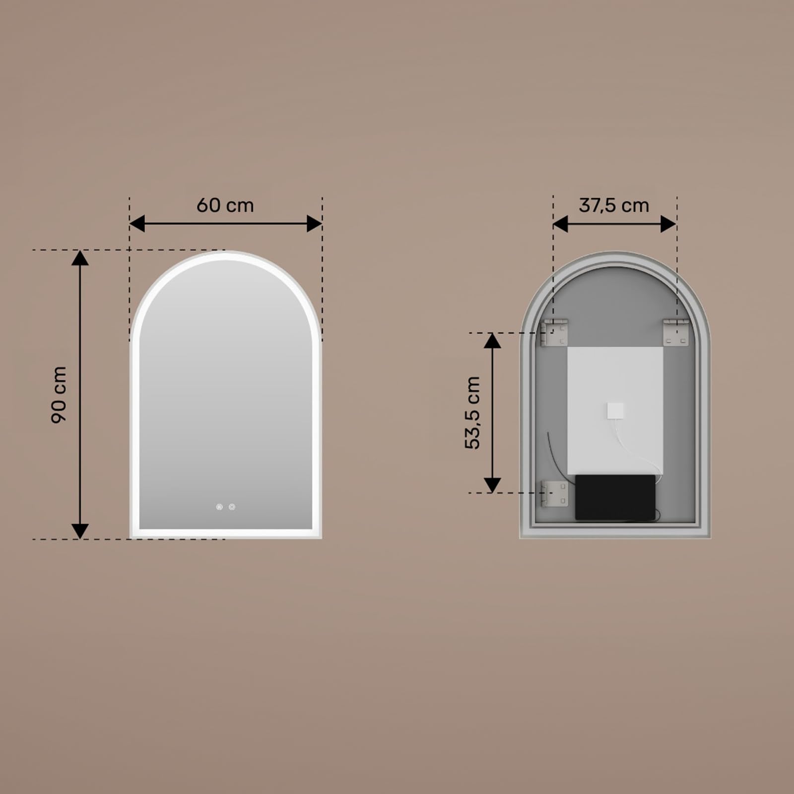artforma-mch016-led-badspiegel-bogen-60x90-cm-schwarz-matt-mit-heizung image 3