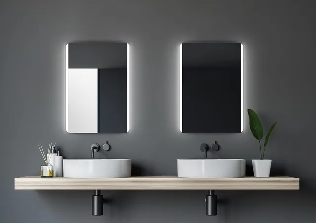talos-badspiegel-chic-50-x-70-cm-badezimmerspiegel-mit-beleuchtung-hinterleuchte image 1