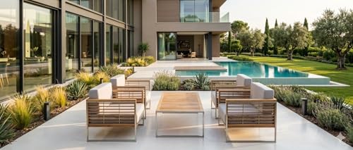 jet-line-artemis-ii-garten-lounge-set-4-sessel-tisch-edelstahl-akazienholz image 4