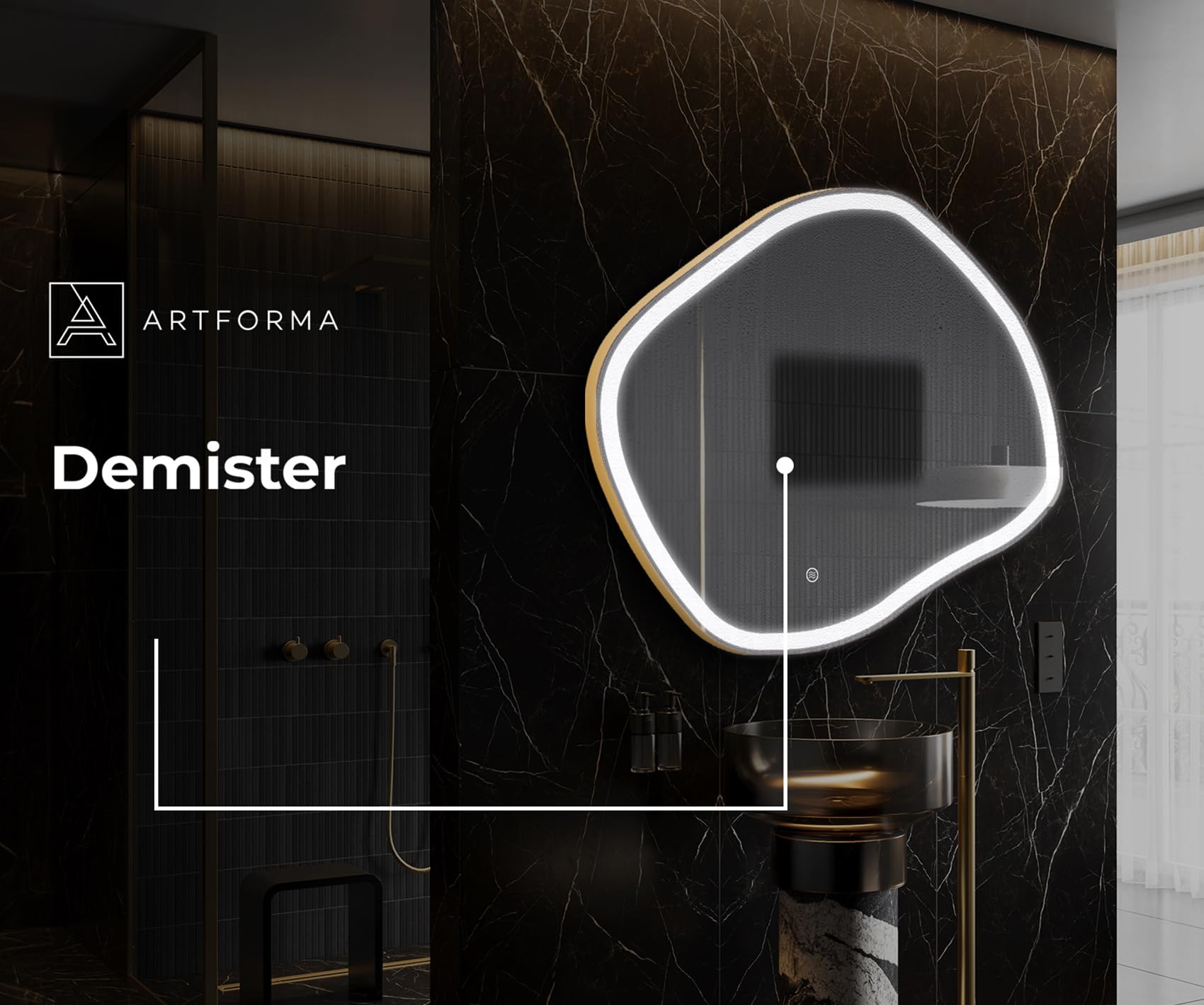 artforma-rom222-led-badspiegel-64x54-cm-asymmetrisch-mit-rahmen image 8