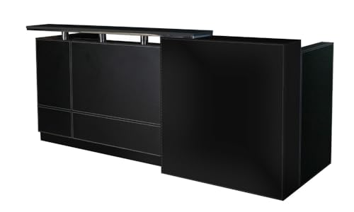 jet-line-philadelphia-empfangstheke-2-5-m-schwarz-mit-rollcontainer image 7