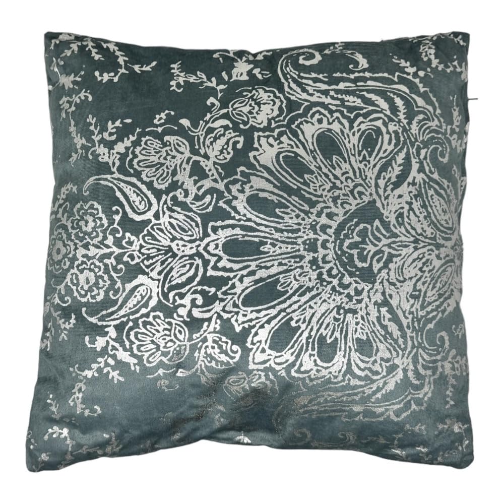jet-line-ornament-deko-kissen-set-2er-40x40-cm-petrol-silber-inkl-f-llung image 3