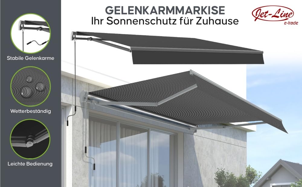 jet-line-suncare-gelenkarmmarkise-3-5-x-2-5-m-anthrazit image 3