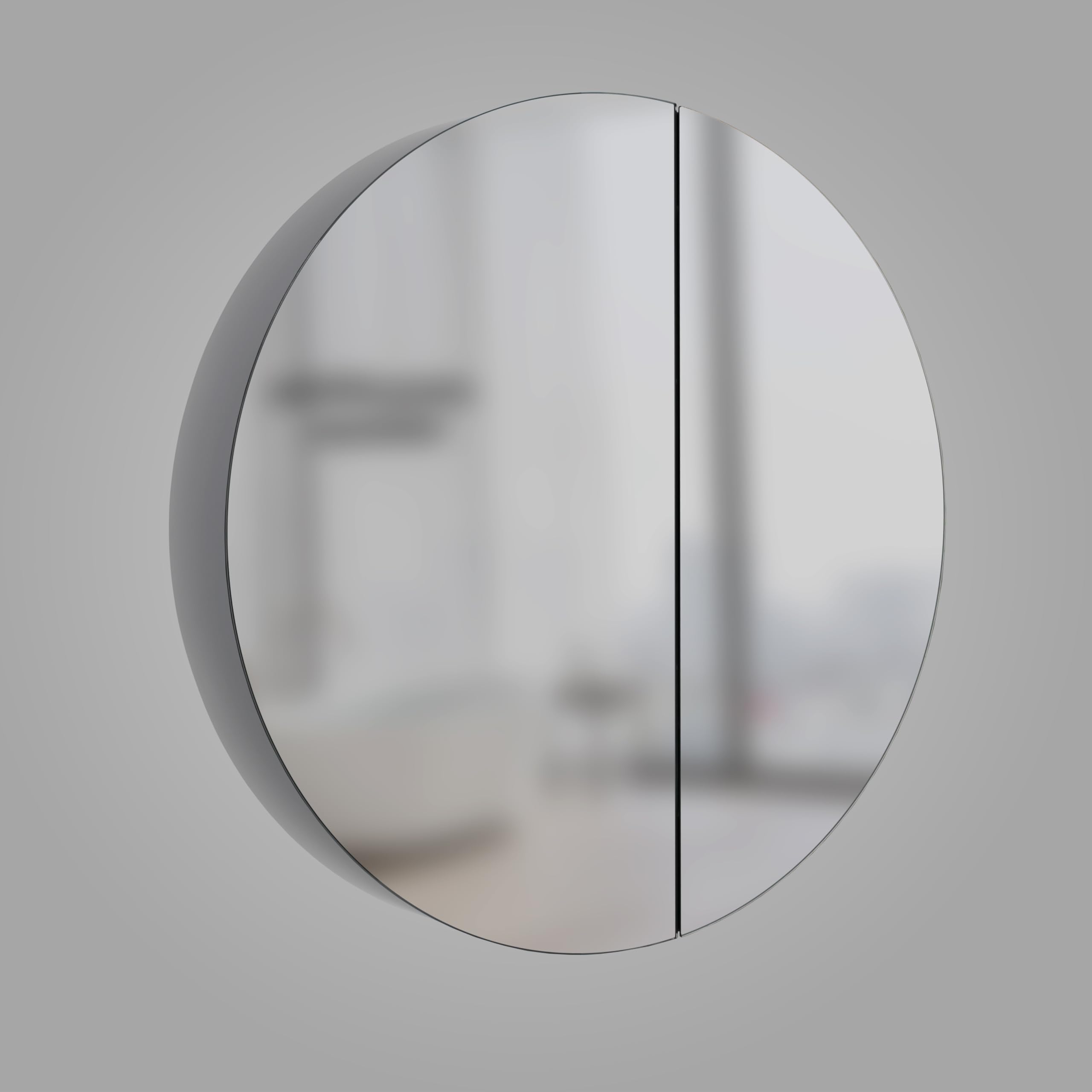 talos-spiegelschrank-bad-rund-60-cm-aluminium-mit-2-glaseinlegeb-den image 1