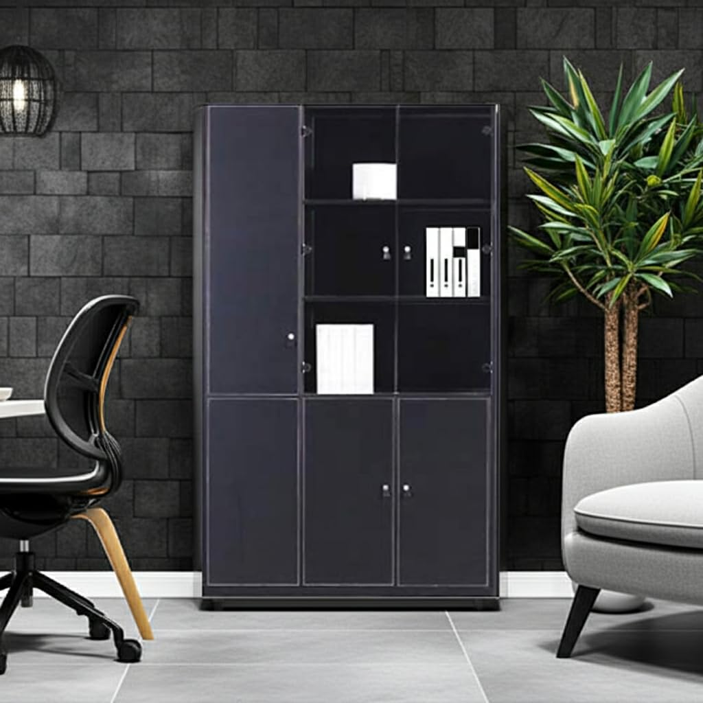 jet-line-prato-aktenschrank-b-roschrank-120x40x200-cm-schwarz-kunstleder image 7