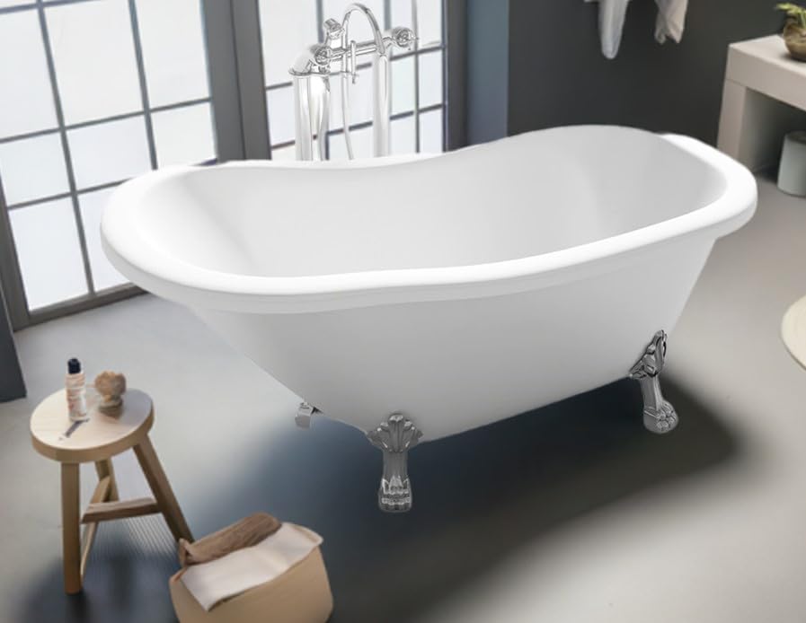 jet-line-queen-design-badewanne-freistehend-170x80-cm-wei-mit-klauenf-en-silber image 6