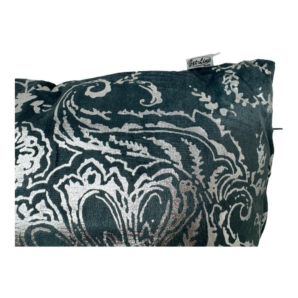 jet-line-ornament-deko-kissen-set-2er-40x40-cm-petrol-silber-inkl-f-llung image 4