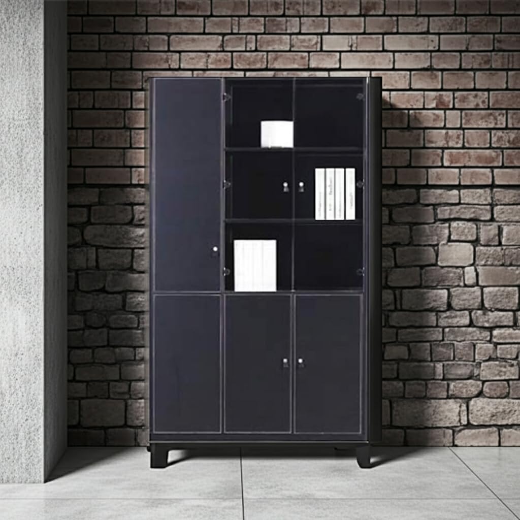 jet-line-prato-aktenschrank-b-roschrank-120x40x200-cm-schwarz-kunstleder image 6