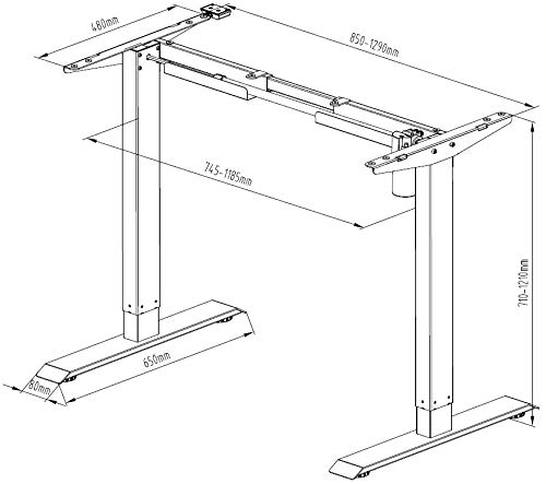jet-line-schreibtisch-untergestell-elektrisch-h-henverstellbar-71-121-cm-schwarz image 2