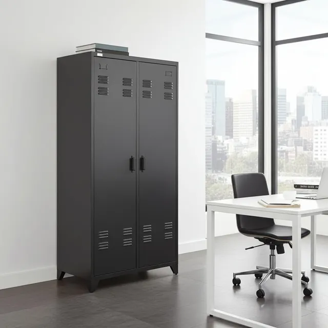 jet-line-odessa-doppelschrank-2-t-rig-dunkelgrau-85x50x180-cm image 1