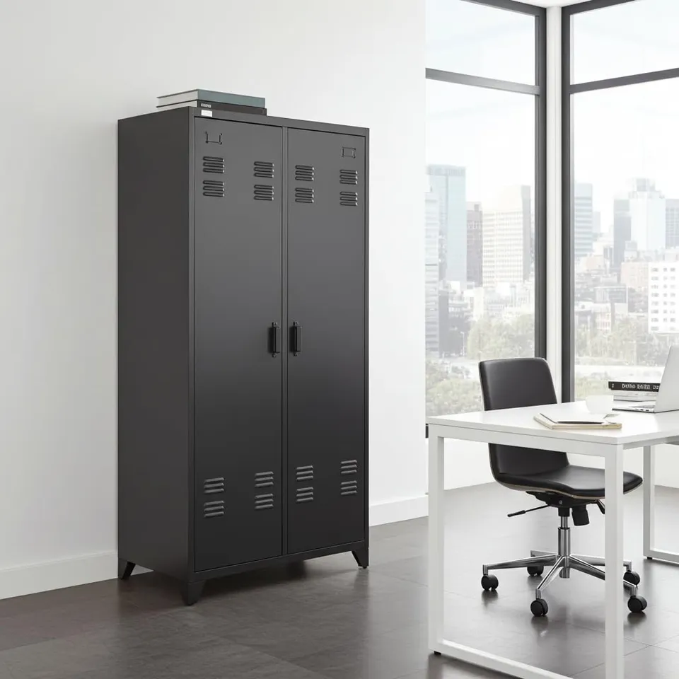 jet-line-odessa-doppelschrank-2-t-rig-dunkelgrau-85x50x180-cm image 1