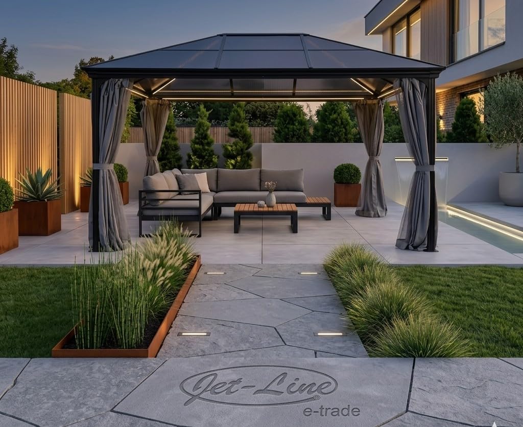 jet-line-taneo-alu-pavillon-3x4-m-hardtop-anthrazit-mit-vorh-ngen image 1