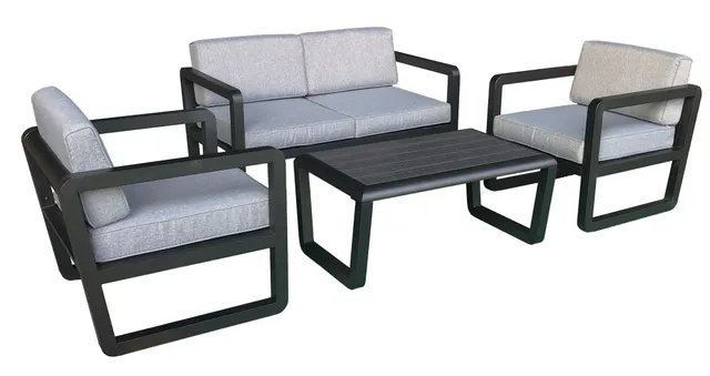 jet-line-delfi-gartenlounge-aluminium-schwarz-lounge-set-mit-tisch-und-kissen image 1