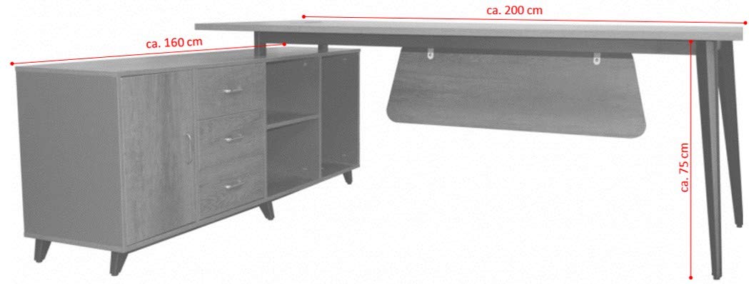 jet-line-san-paulo-2m-winkelschreibtisch-mit-sideboard-chefschreibtisch-nussbaum image 2