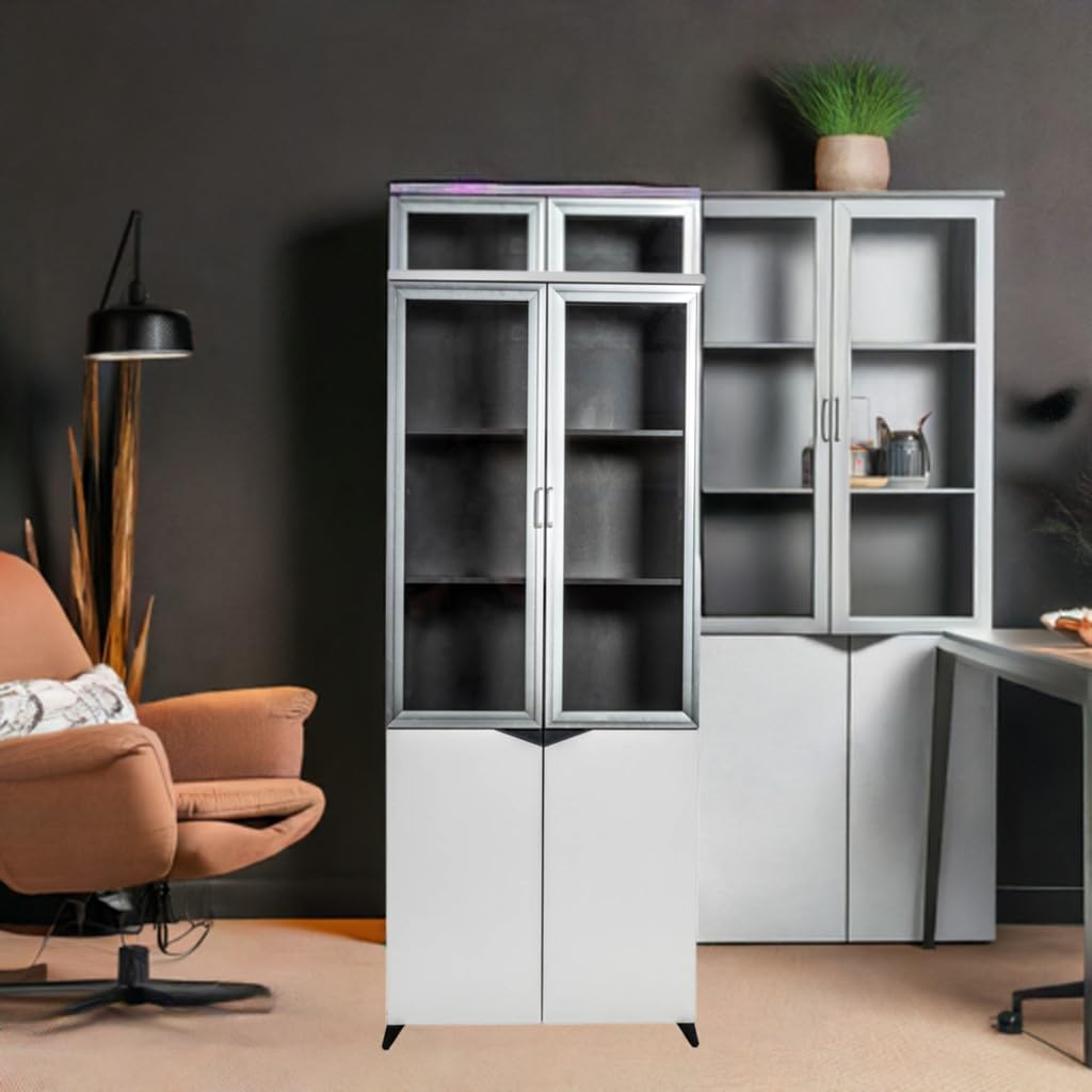 jet-line-carlo-aktenschrank-200-cm-wei-anthrazit-mit-2-glast-ren image 2