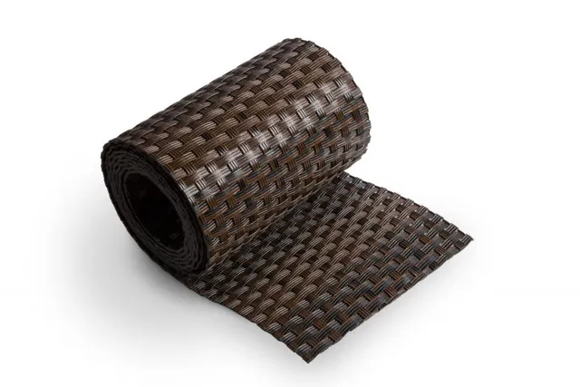 jet-line-premium-polyrattan-zaunstreifen-255-x-19-cm-braun image 1