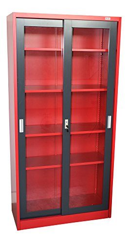 jet-line-aktenschrank-st-petersburg-90x40x185-cm-dunkelgrau-rot-glas-schiebet-re image 8