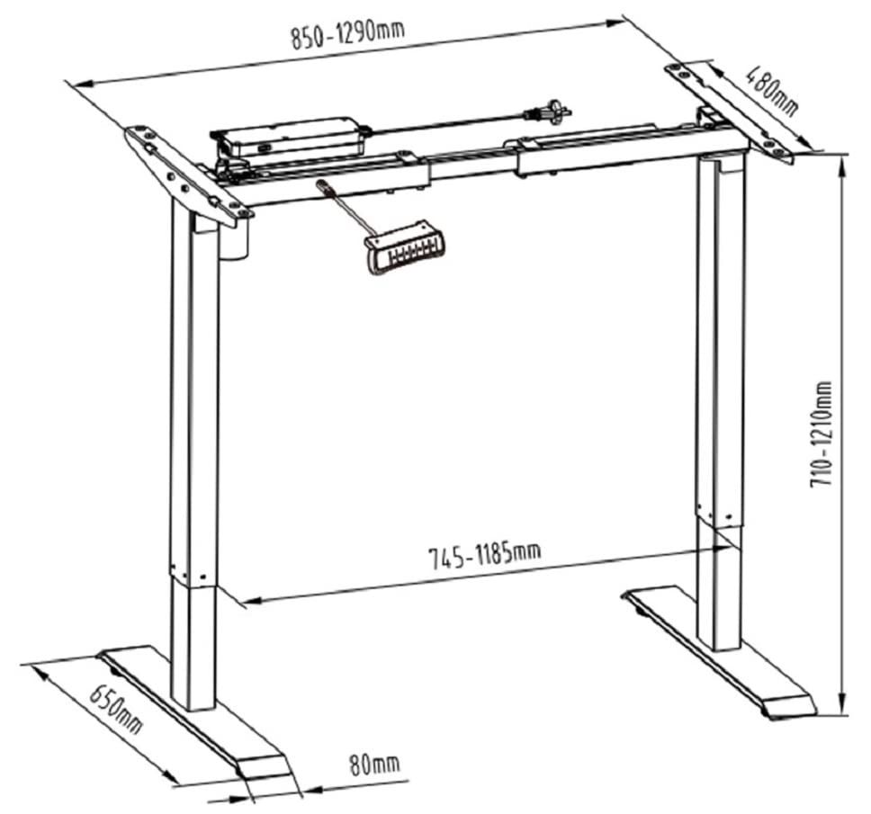 jet-line-aurelio-schreibtischgestell-h-henverstellbar-elektrisch-wei image 5