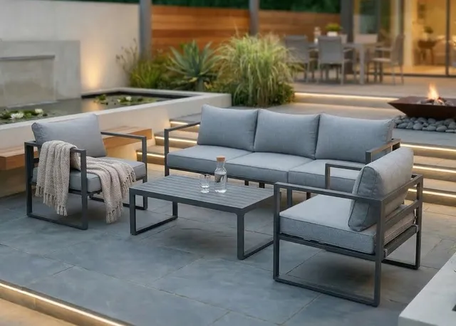 jet-line-kreta-ii-xxl-gartenlounge-set-grau-alu-sofa-2-sessel-tisch image 1