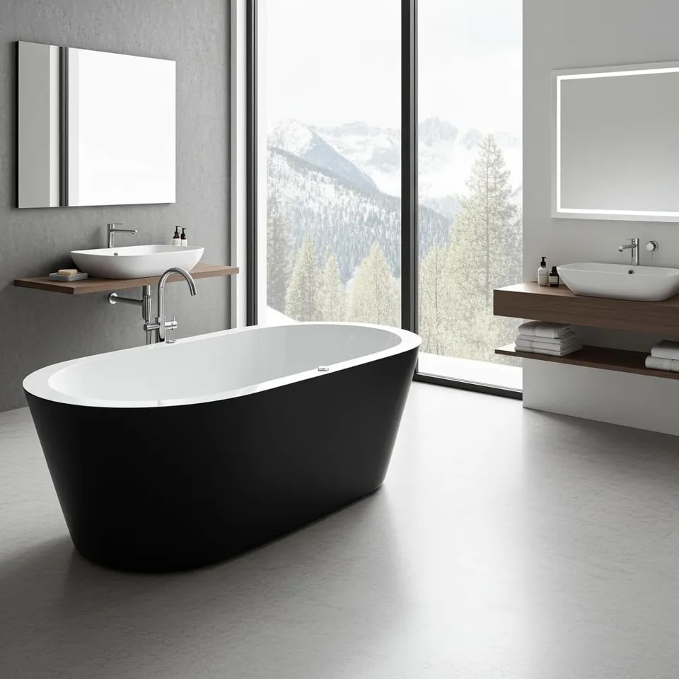 jet-line-maggiore-ii-whirlpool-badewanne-freistehend-1700-x-800-x-580-mm-schwarz image 1