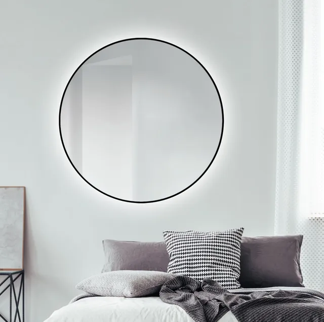talos-black-oros-led-wandspiegel-rund-120-cm-schwarz image 1