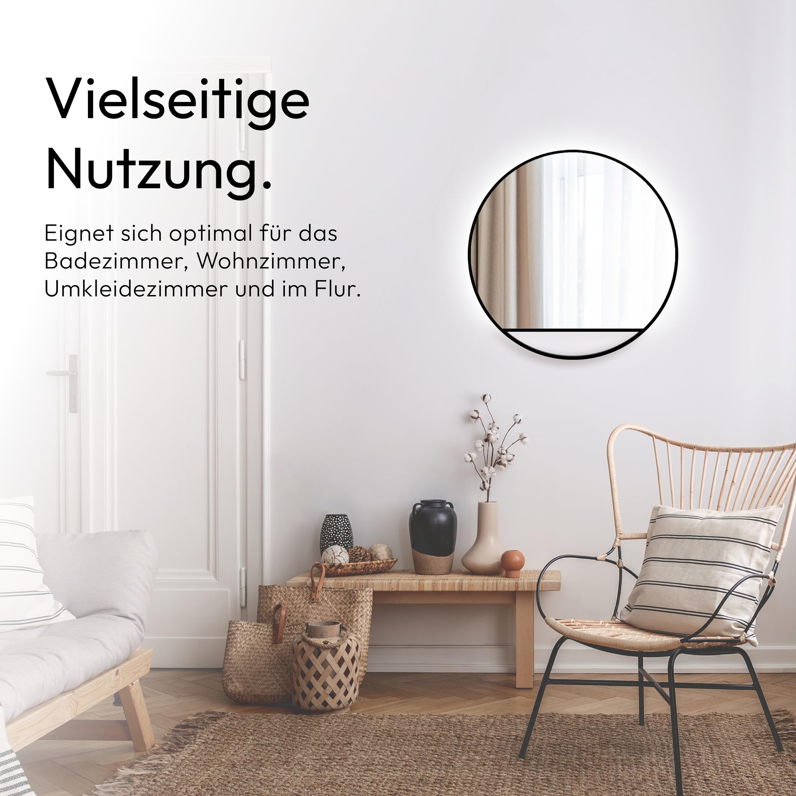 talos-wandspiegel-black-hole-light-led-schwarz-matt-60-cm image 6